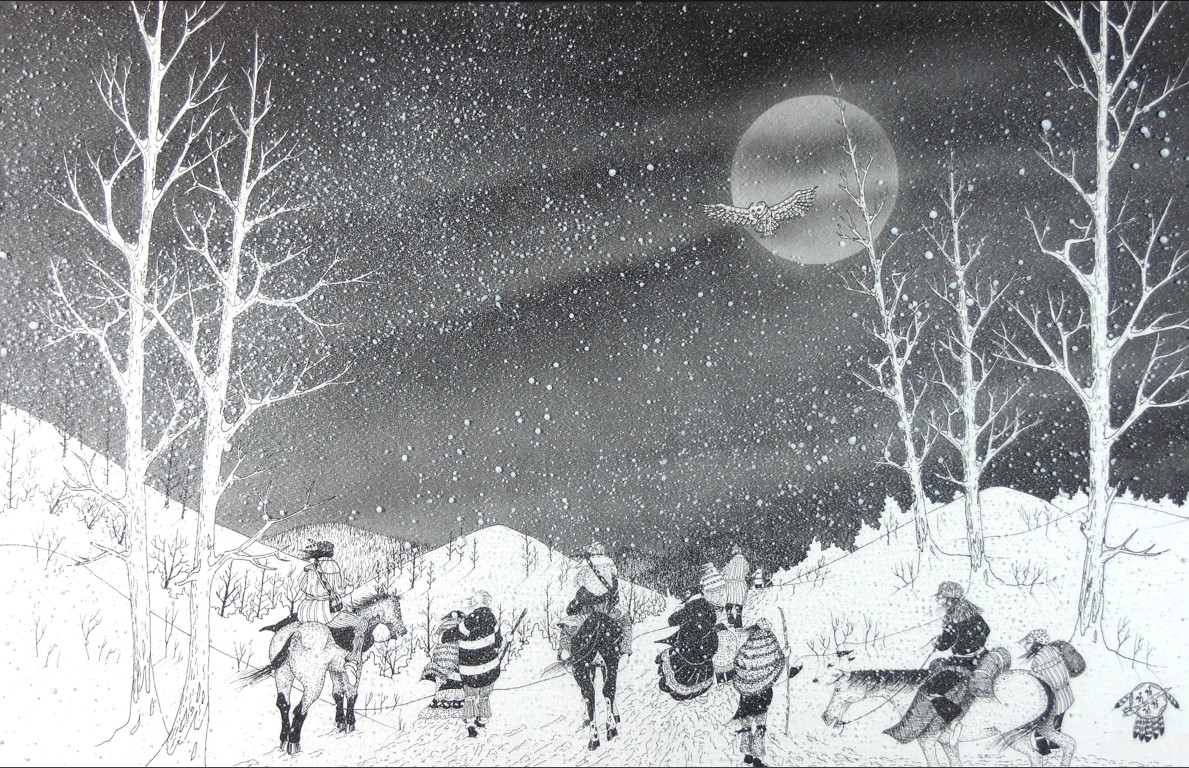 In 1835, the most infamous of the treaties was negotiated at New Echota, Georgia, the Cherokee capital.  By riverboat, wagon and horseback - but mainly on foot - the Cherokee “Trail Walkers” began their forced exile across the Mississippi . Over four thousand men, women, and children made that fateful journey.